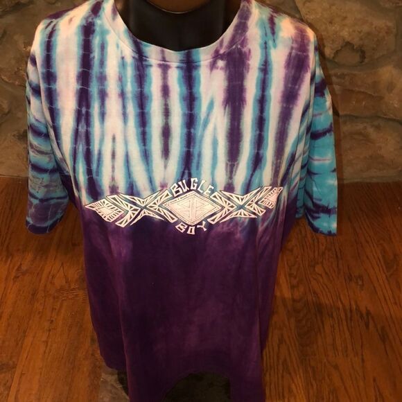 Vintage 89s-90s Bugle Boy tie dye T-shirt. Size XL - Picture 1 of 8